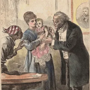 Physician Visiting Home of Infant for Vaccination Physician Visiting Home of Infant for Vaccination