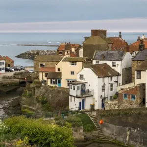 Staithes Village Print, North Yorkshire Coast Scene Staithes Village Print, North Yorkshire Coast Scene