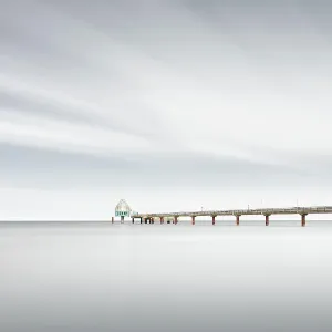 Pier with diving gondola at the Baltic resort Zingst, Germany Pier with diving gondola at the Baltic resort Zingst, Germany