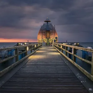 Pier at Sellin on Rugen Islan in Germany Pier at Sellin on Rugen Islan in Germany