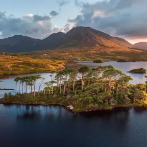 Pine Island Connemara, drone shot Pine Island Connemara, drone shot
