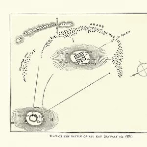 Plan of the Battle of Abu Kru, 1885, British Sudan campaign