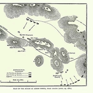 Plan of Battle of Ahmed Khel, Afghanistan, 1880