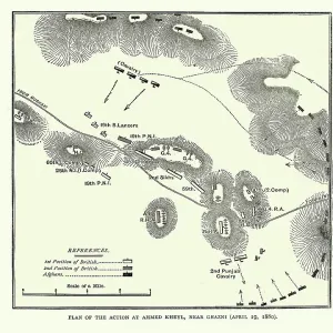 Plan of Battle of Ahmed Khel, Afghanistan, 1880