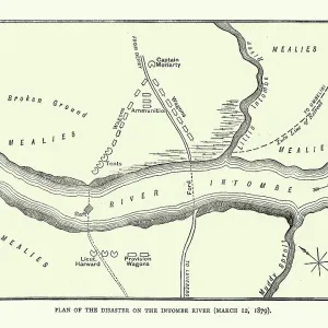 Plan of the Battle of Intombe, Anglo Zulu war Plan of the Battle of Intombe, Anglo Zulu war