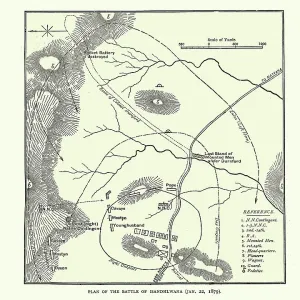 Plan of the Battle of Isandlwana, Anglo-Zulu War Plan of the Battle of Isandlwana, Anglo-Zulu War