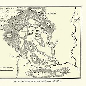 Plan of Battle of Laings Nek, First Boer War