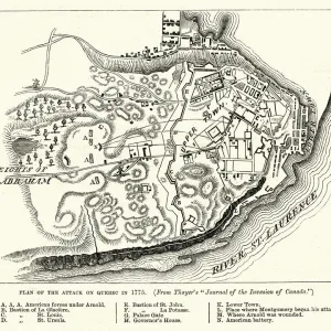 Plan of the Battle of Quebec (1775) Print Plan of the Battle of Quebec (1775) Print