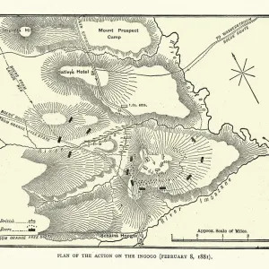 Plan of the Battle of Schuinshoogte Print Plan of the Battle of Schuinshoogte Print