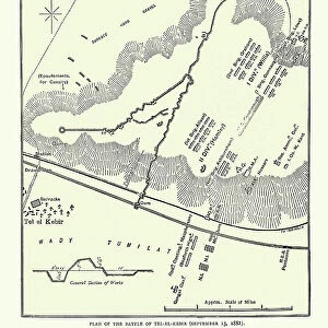 Plan of the Battle of Tell El Kebir, Anglo-Egyptian War