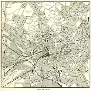 Plan of Leeds (Victorian engraving)
