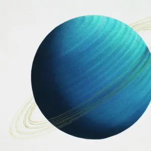 Planet uranus, front view