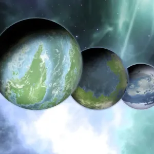 Planets against clouds Planets against clouds