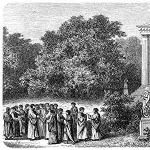 Plato and his students in the academys garden