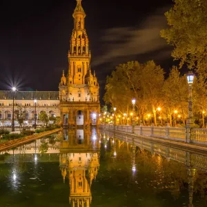 Print of The Plaza de España, Seville Print of The Plaza de España, Seville