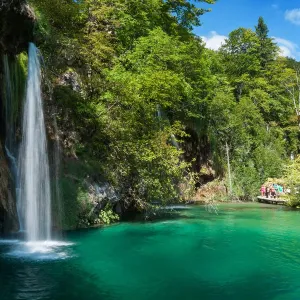 Plitvice Lakes Print: A Serene European National Park Landscape Plitvice Lakes Print: A Serene European National Park Landscape