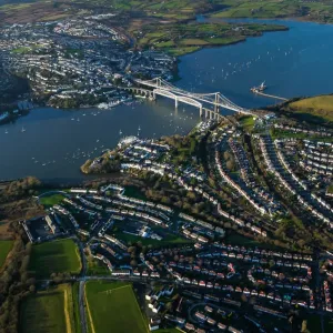 Plymouth et Saltash aérien. Plymouth et Saltash aérien.