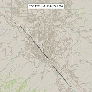 Pocatello Idaho US City Street Map