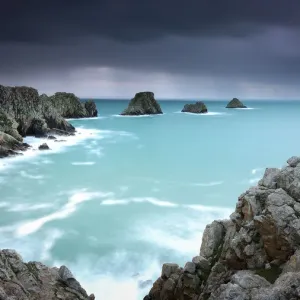 El punto de Pen-Hir, península de Crozon en Bretaña. El punto de Pen-Hir, península de Crozon en Bretaña.