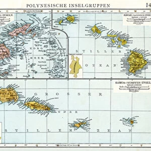Polynesian islands map 1896