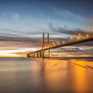 World Famous Bridges Metal Print Collection: Vasco da Gama Bridge