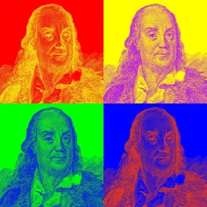 Pop-Art style multiple image illustration derived from antique illustrations Pop-Art style multiple image illustration derived from antique illustrations
