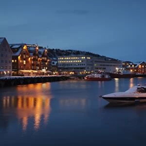 Port of Tromso in winter, Tromso, Norway, Europe