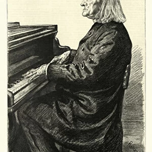 Portait of Franz Liszt a Hungarian composer, virtuoso pianist, 1886