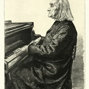 Vintage Engraving Print of Franz Liszt Vintage Engraving Print of Franz Liszt