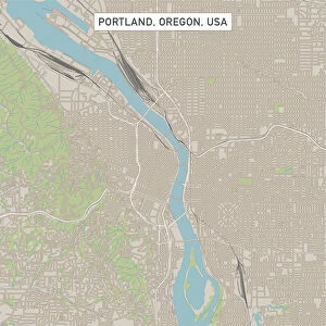 Portland Oregon US City Street Map