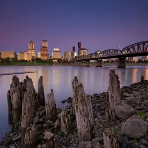 Portland Sunrise Print: Willamette River Morning Landscape