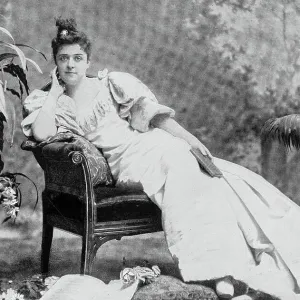 Portrait of 19th century stage celebrities: Marie Burroughs