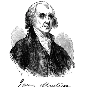 Portrait of James Madison, fourth president of the United States from 1809 to 1817 Portrait of James Madison, fourth president of the United States from 1809 to 1817