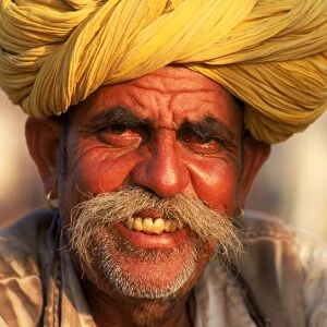 portrait of man, rajasthan, india