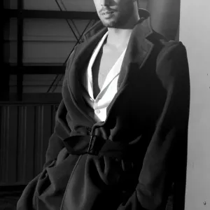 Portrait of a man wearing a coat, nostalgic style