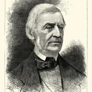 Vintage Engraving Print of Ralph Waldo Emerson