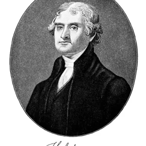 Portrait of Thomas Jefferson, third president of the United States (1801 - 1809) Portrait of Thomas Jefferson, third president of the United States (1801 - 1809)