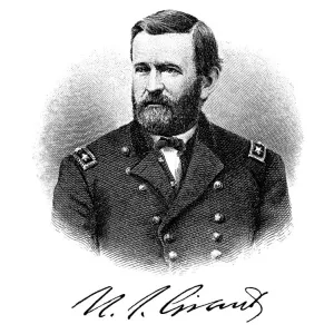 Portrait of Ulysses S. Grant, 18th president of the United States from 1869 to 1877 Portrait of Ulysses S. Grant, 18th president of the United States from 1869 to 1877