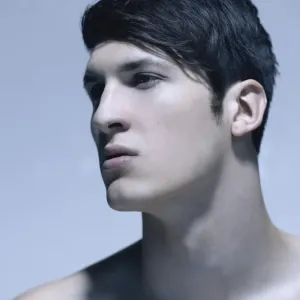 Portrait of a young man, cool tone