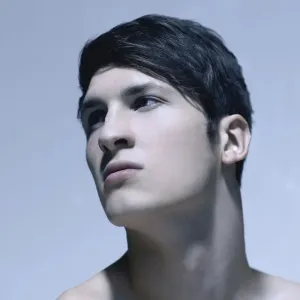 Portrait of a young man, cool tone