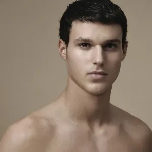Portrait of a young man in warm tones