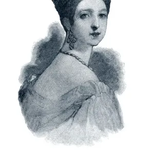 Portrait of Young Queen Victoria Print Portrait of Young Queen Victoria Print