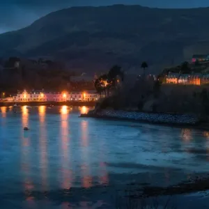 Portree Harbour Moonlit Print Portree Harbour Moonlit Print