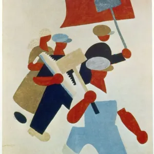 Russian Revolution Print: Marching Protestors Russian Revolution Print: Marching Protestors