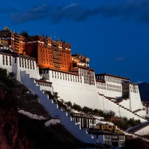 Potala palace at night Potala palace at night