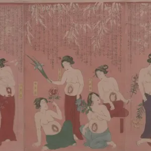 Pregnant Japanese Women Print circa 1550 Pregnant Japanese Women Print circa 1550