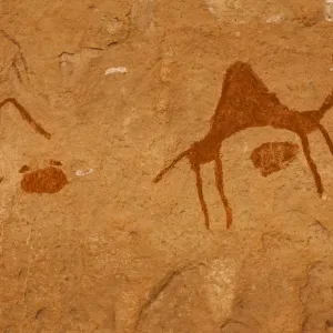 Prehistoric Petroglyphs in libian sahara desert Prehistoric Petroglyphs in libian sahara desert