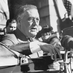 President Roosevelt Campaigning from Car President Roosevelt Campaigning from Car