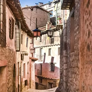 Pretty narrow street in Albarracin, Spain
