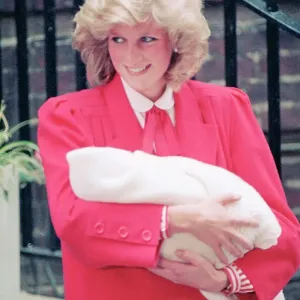Princess Diana Leaves Hospital with Henry Princess Diana Leaves Hospital with Henry